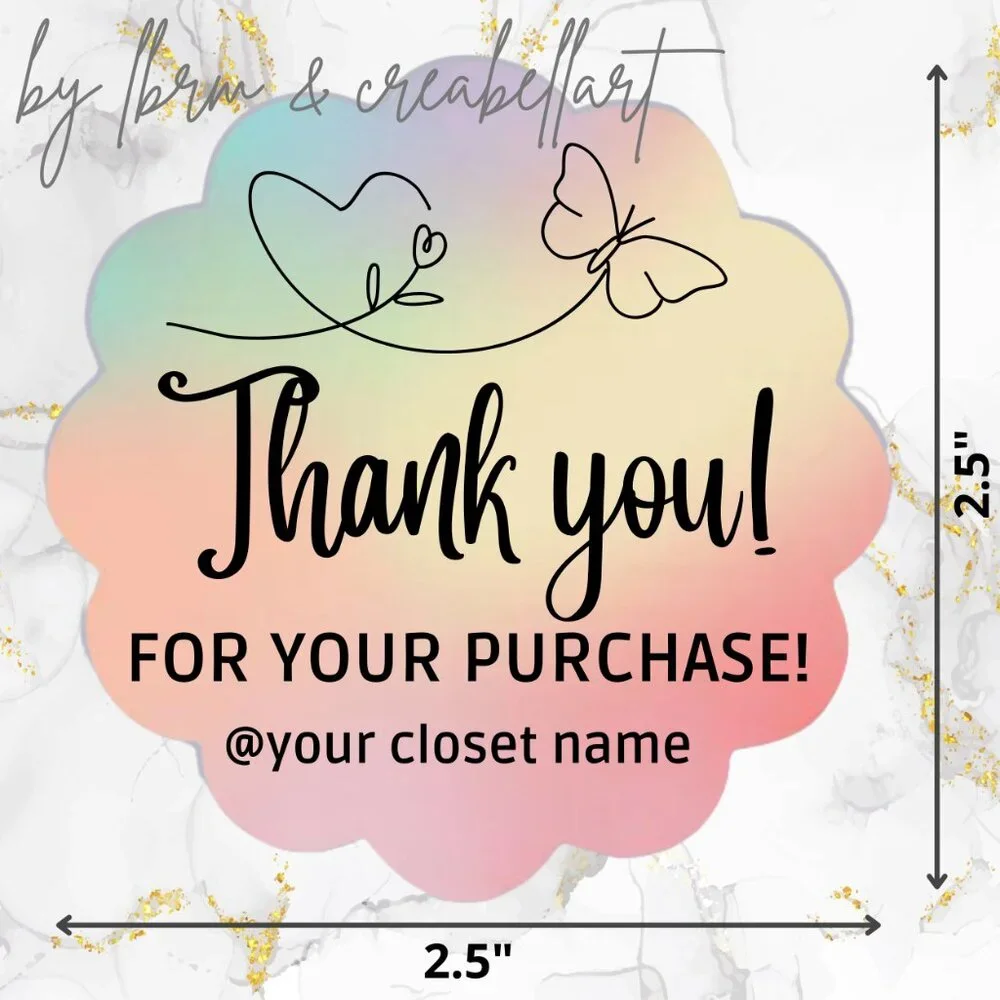 100 Thank You Stickers 2.5